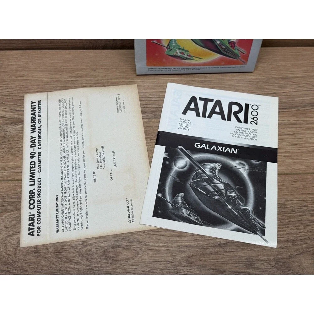 Galaxian (Atari 2600, 1988) Game Complete w/ Cartridge, Box, Manual CIB